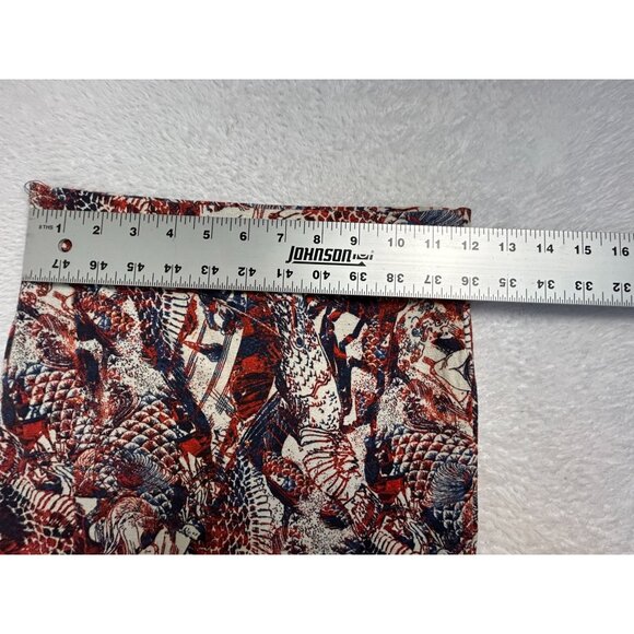 Isabel De Pedro Womens Abstract Print Classic Pencil Skirt Size 2 Navy New $398 - Picture 6 of 8